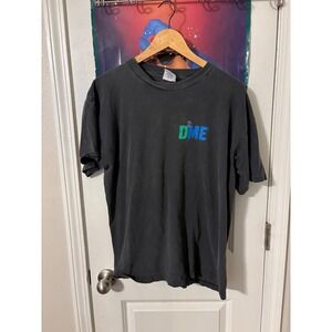 Vintage 90s D2ME Festival Internet World Promo T-Shirt Mens XL Black Made in USA